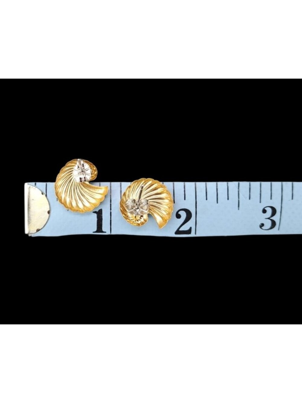 Vintage Avon 14K Gold-Filled Sterling Silver Convertible Pierced Earrings Shell - Picture 13 of 13